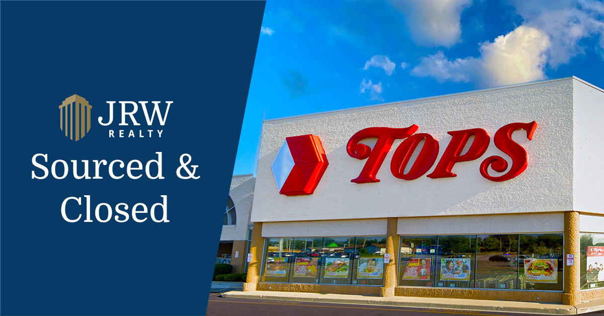 JRW Realty’s Institutional Buyer Remains Active with Tops Supermarket Acquisition